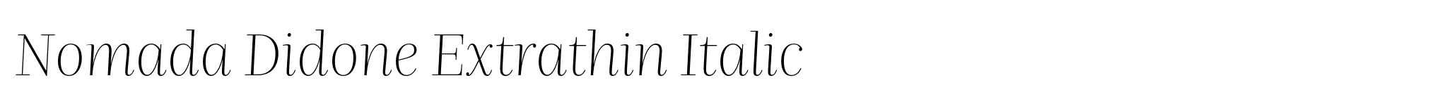 Nomada Didone Extrathin Italic image